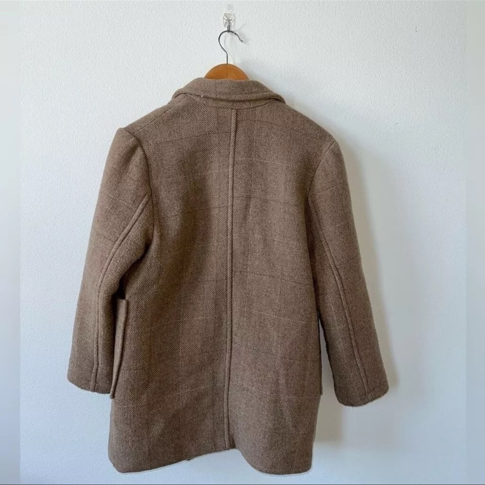Zara Light Brown Pea Coat Formal Jacket With Buttons Size 13-14 - Picture 2 of 5